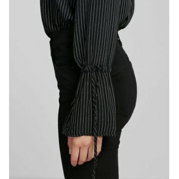 Striped bell sleeve top - Picture 5 of 15